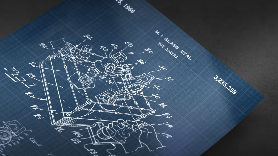 Rock 'Em Sock 'Em Robot Patent Wall Art