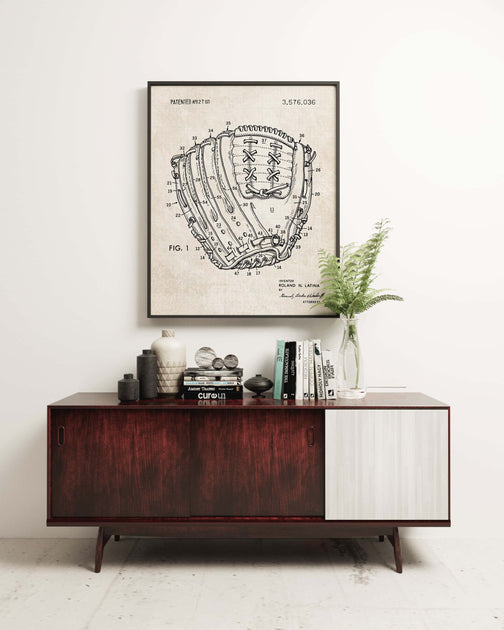 Vintage Baseball Glove Wall Art, Canvas Prints, Framed Prints, Wall Peels