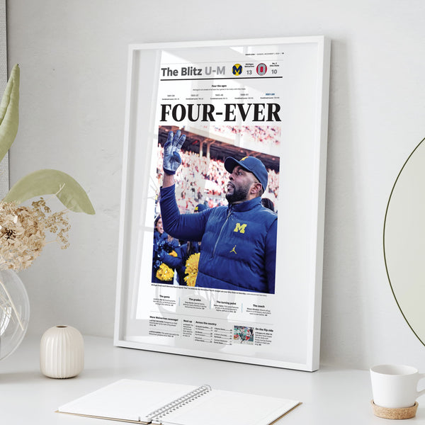 FOUR-EVER: 2024 Michigan vs Ohio State Front Page Wall Art