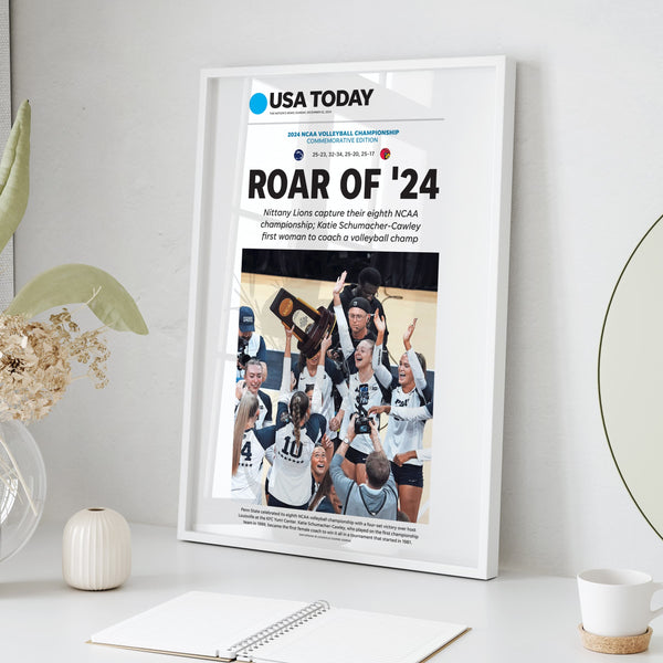 Penn State Volleyball Roar of '24 Front Page Wall Art