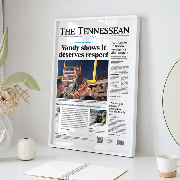 Vandy Deserves Respect Front Page Wall Art