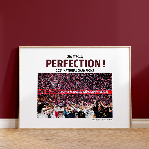 The State's South Carolina Women's Basketball Perfection Front Page Wall Art