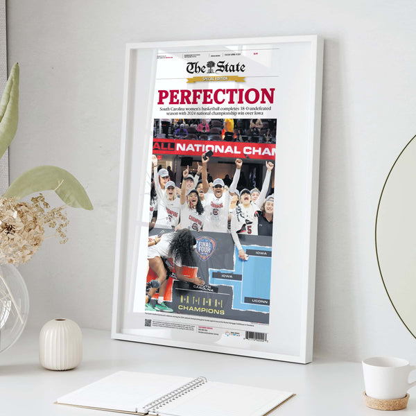 The State's South Carolina Women's Basketball Perfection Special Edition Front Page Wall Art
