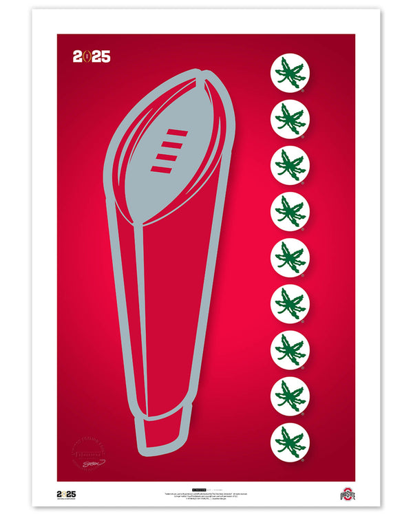 Minimalist College Football Champions 2024 Limited Edition Art Print