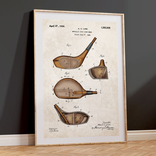 Golf Club Patent Wall Art