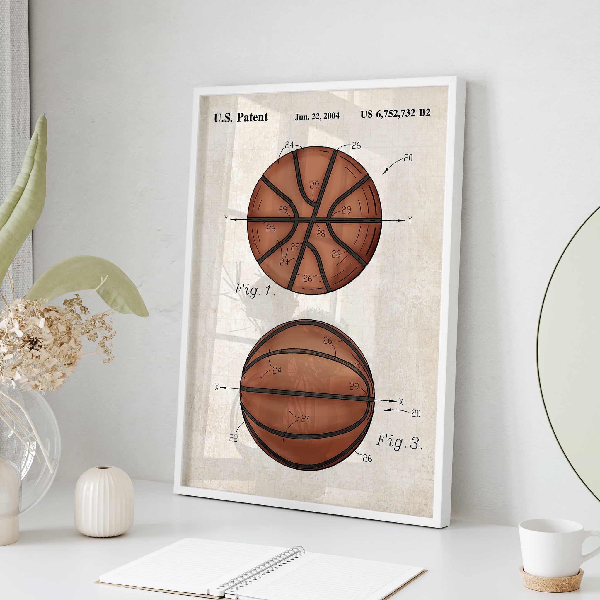 Stone wall and basketball print by Editors Choice