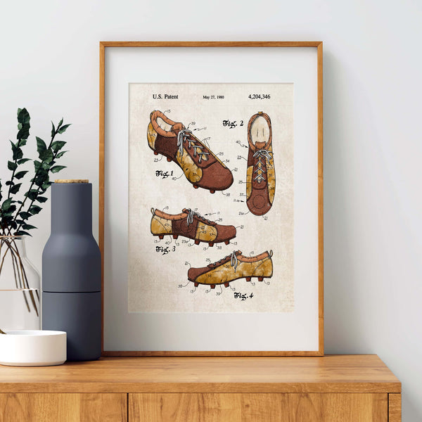 Soccer Shoe Patent Wall Art