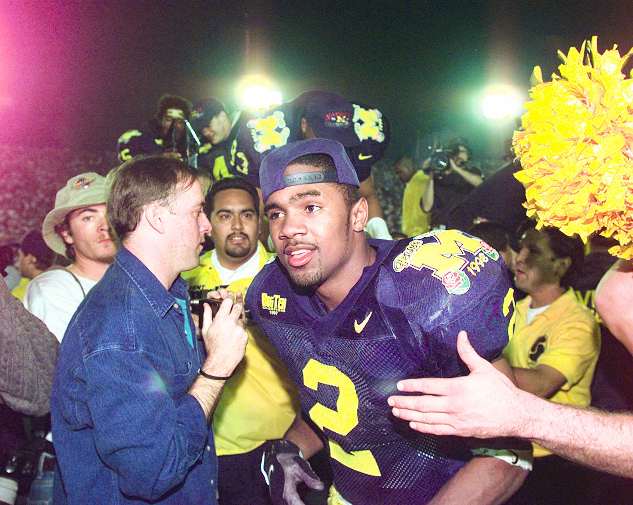 Charles Woodson Michigan, 1998 Rose Bowl jersey