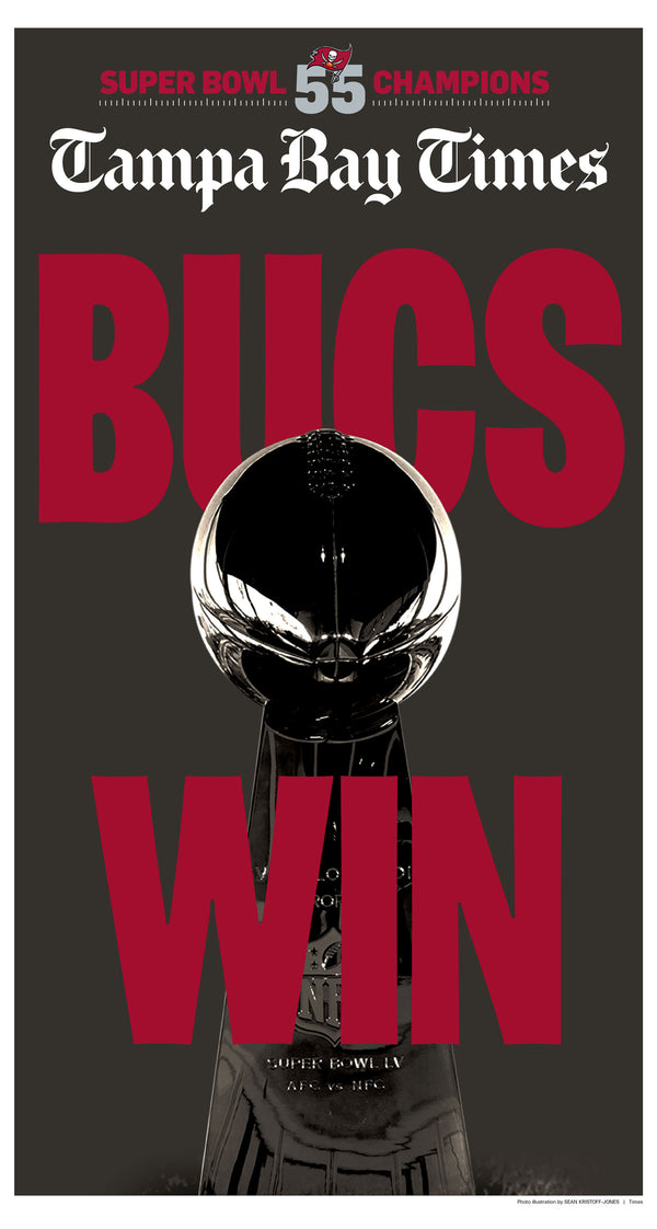 Bucs Win: Tampa Bay Times: Newspaper Front Page Poster